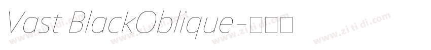 Vast BlackOblique字体转换